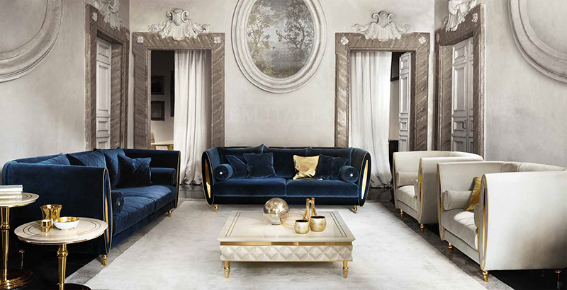 Aurora Art Deco Style Furniture, Art Deco Living Room Furniture