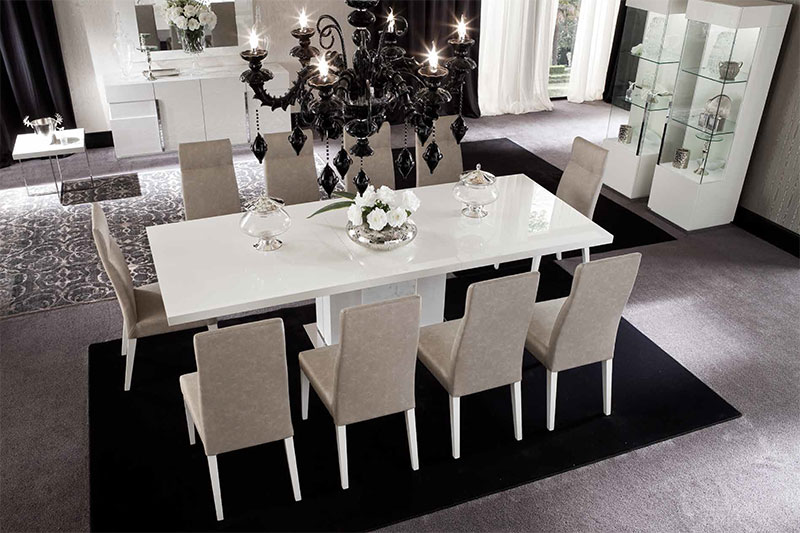 Dining Room Lounge Furniture Set, High Gloss Dining Room Table And Chairs Sets